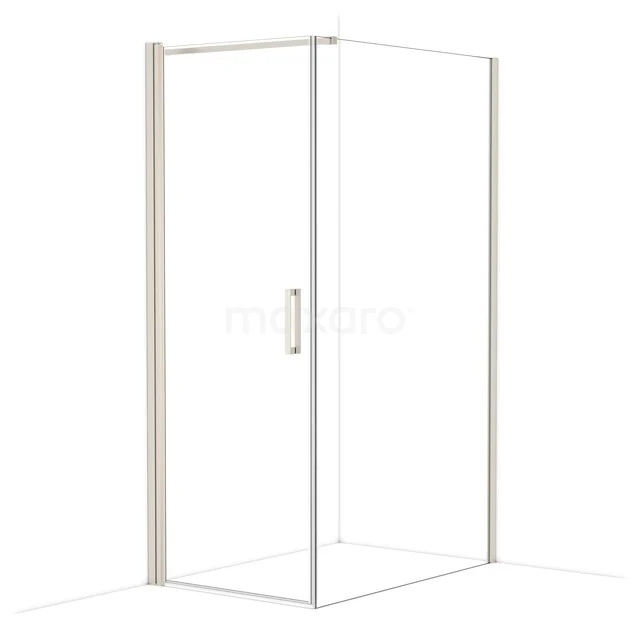 Diamond Shower enclosure | 120x80 cm Stainless steel Clear glass Pivot door Rectangle CDA10812110BR