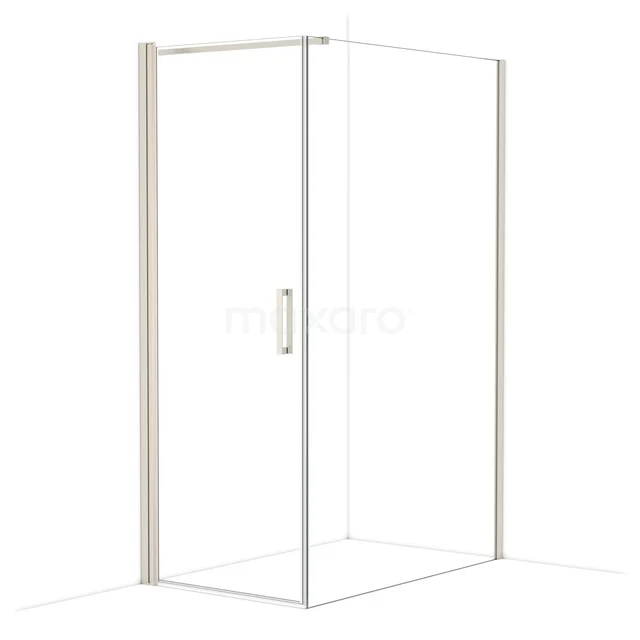 Diamond Shower cabin | 130x80 cm Stainless steel Clear glass Pivot door Rectangle CDA10813110BR