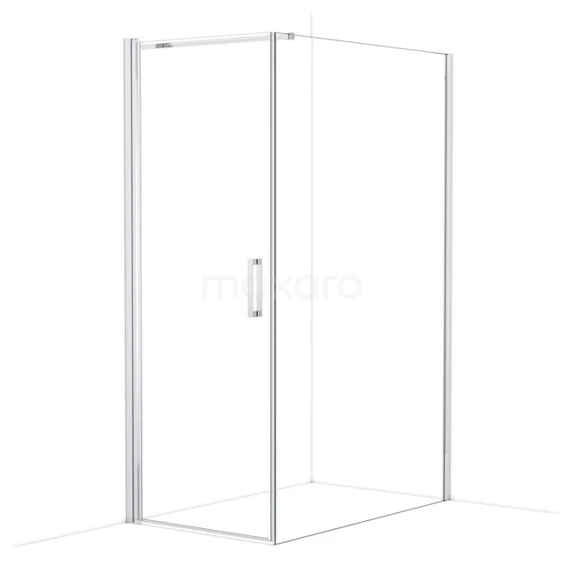 Diamond Shower cabin | 130x80 cm Chrome Clear glass Pivot door Rectangle CDA10813110CN