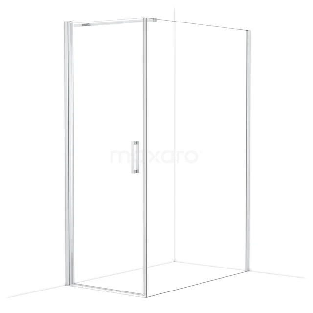 Diamond Douchecabine | 140x80 cm Chroom Helder glas Draaideur Rechthoek CDA10814110CN