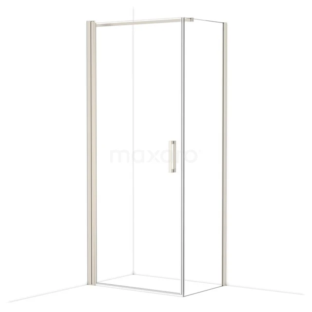 Diamond Shower enclosure | 90x60 cm Stainless steel Clear glass Pivot door Rectangle CDA10906110BR