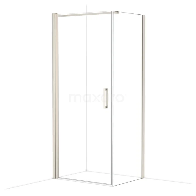 Diamond Shower enclosure | 90x70 cm Stainless steel Clear glass Pivot door Rectangle CDA10907110BR
