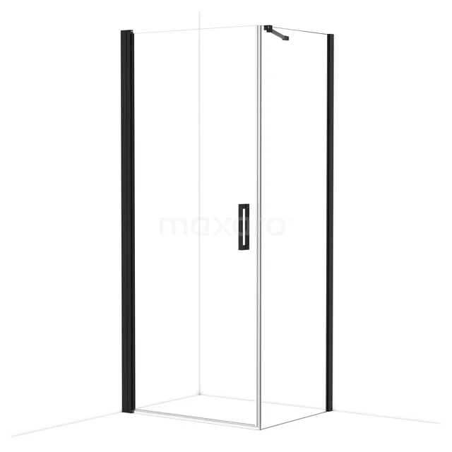 Diamond Duschkabine | 90x70 cm Matt Schwarz Drehtür Rechteck CDA10907210MBN