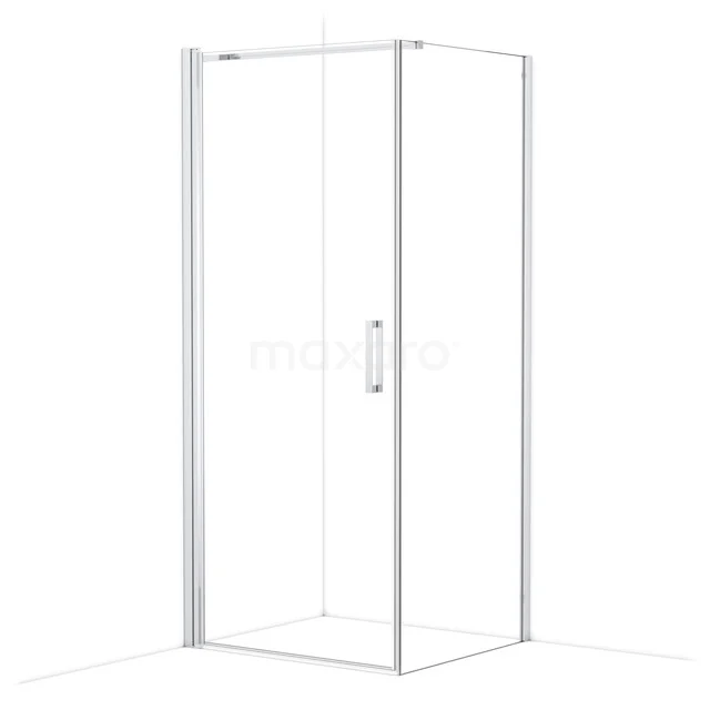 Diamond Shower cabin | 90x80 cm Chrome Clear glass Pivot door Rectangle CDA10908110CN