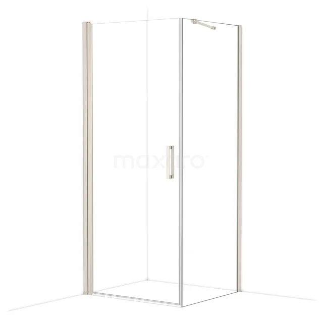 Diamond Shower enclosure | 90x80 cm Stainless steel Clear glass Pivot door Rectangle CDA10908210BR