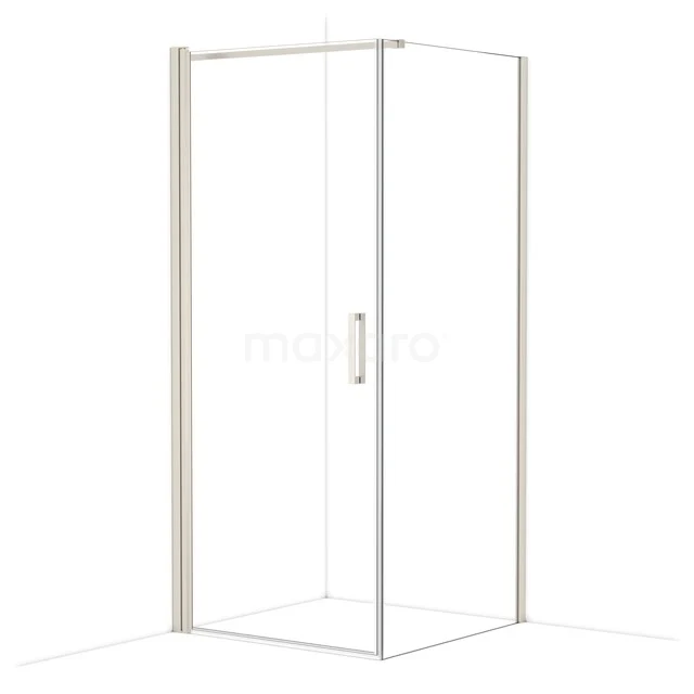 Diamond Shower enclosure | 90x90 cm Stainless steel Clear glass Pivot door Square CDA10909110BR