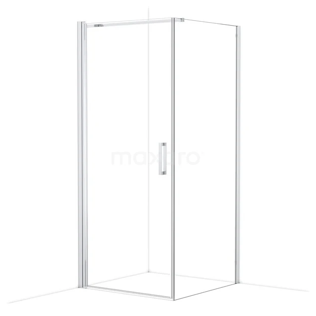 Diamond Duschkabine | 90x90 cm Chrom Drehtür Quadrat CDA10909110CN