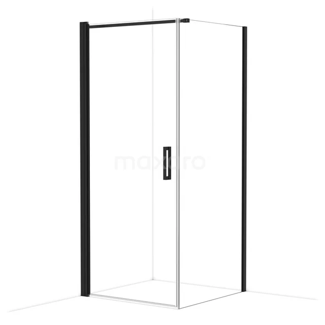 Diamond Duschkabine | 90x90 cm Matt Schwarz Drehtür Quadrat CDA10909110MBN