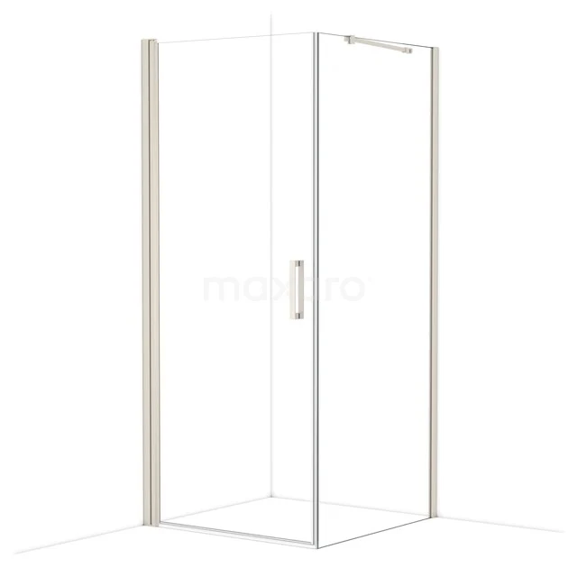 Diamond Shower enclosure | 90x90 cm Stainless steel Clear glass Pivot door Square CDA10909210BR
