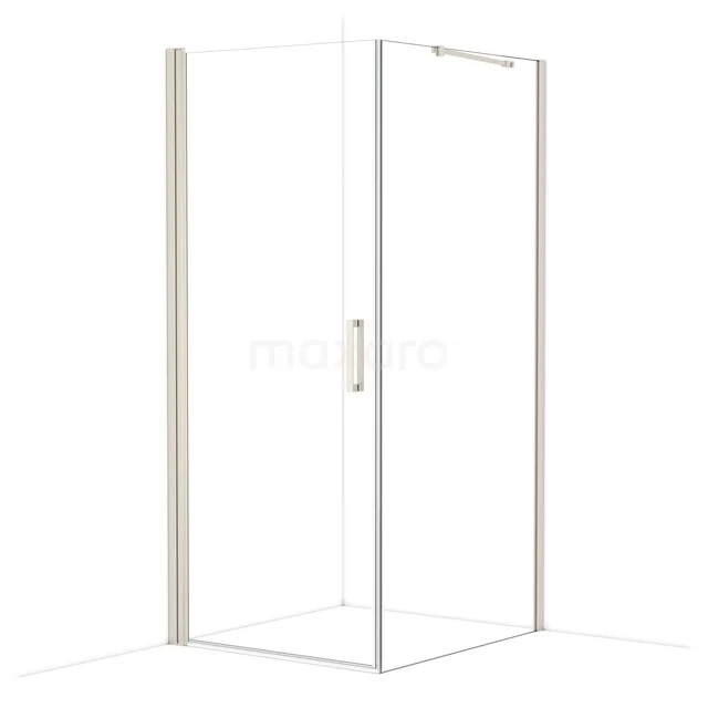 Diamond Shower enclosure | 100x90 cm Stainless steel Clear glass Pivot door Rectangle CDA10910210BR
