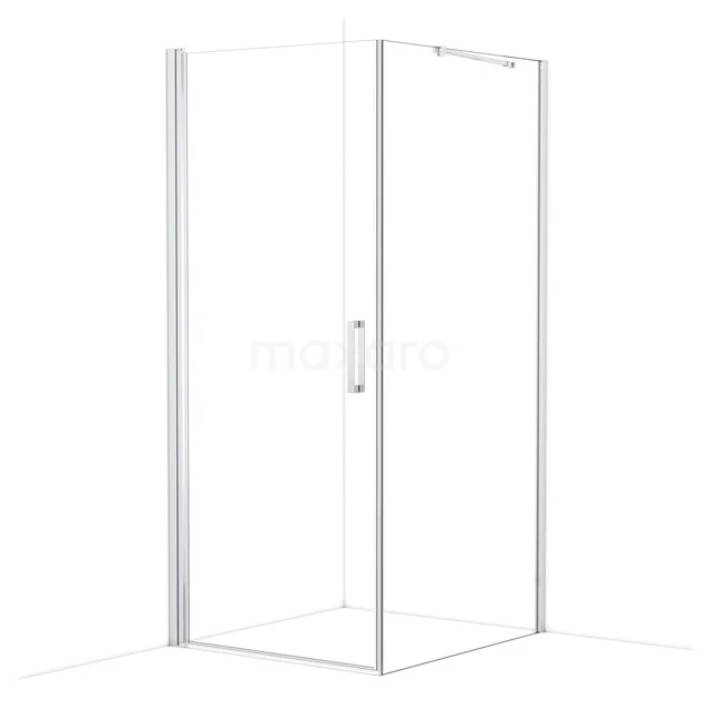 Diamond Shower cabin | 100x90 cm Chrome Clear glass Pivot door Rectangle CDA10910210CN