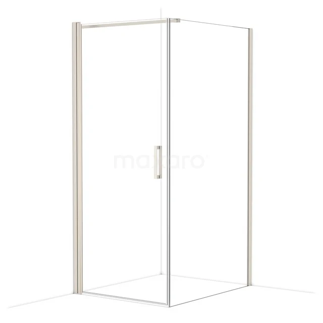 Diamond Shower enclosure | 110x90 cm Stainless steel Clear glass Pivot door Rectangle CDA10911110BR