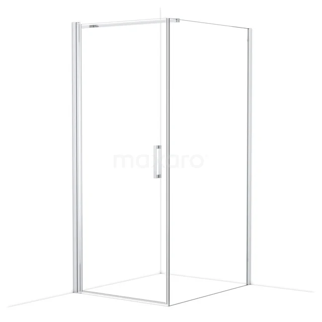 Diamond Duschkabine | 110x90 cm Chrom Drehtür Rechteck CDA10911110CN