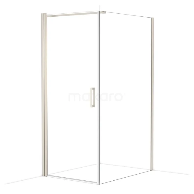 Diamond Shower enclosure | 120x90 cm Stainless steel Clear glass Pivot door Rectangle CDA10912110BR