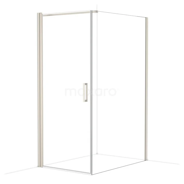 Diamond Shower enclosure | 130x90 cm Stainless steel Clear glass Pivot door Rectangle CDA10913110BR
