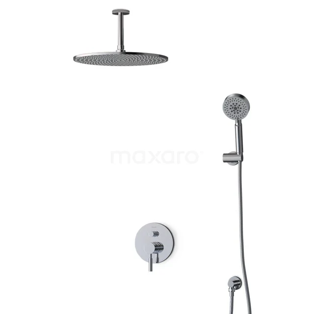 Matte schwarze Regendusche und Handbrause Set, modernes Design, ideal für luxuriöse Badezimmer Renovierung.