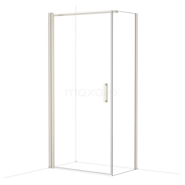 Diamond Shower cabin | 100x60 cm Stainless steel Clear glass Pivot door Rectangle CDA11006110BR