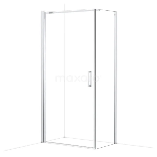 Diamond Douchecabine | 100x60 cm Chroom Helder glas Draaideur Rechthoek CDA11006110CN