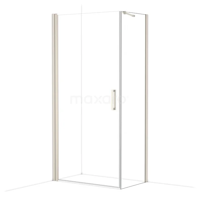 Diamond Shower cabin | 100x60 cm Stainless steel Clear glass Pivot door Rectangle CDA11006210BR
