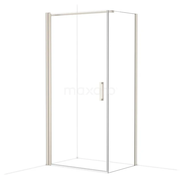 Diamond Shower enclosure | 100x70 cm Stainless steel Clear glass Pivot door Rectangle CDA11007110BR