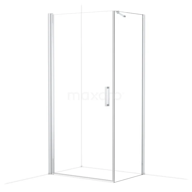 Diamond Shower cabin | 100x70 cm Chrome Clear glass Pivot door Rectangle CDA11007210CN