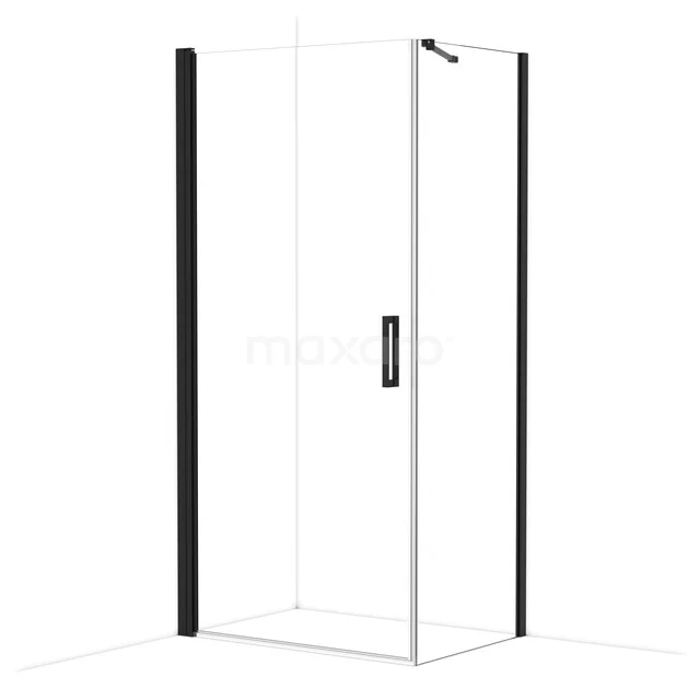 Diamond Duschkabine | 100x70 cm Matt Schwarz Drehtür Rechteck CDA11007210MBN