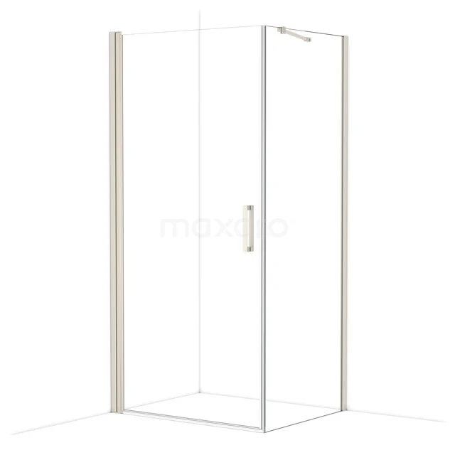 Diamond Duschkabine | 100x80 cm Edelstahl Drehtür Rechteck CDA11008210BR