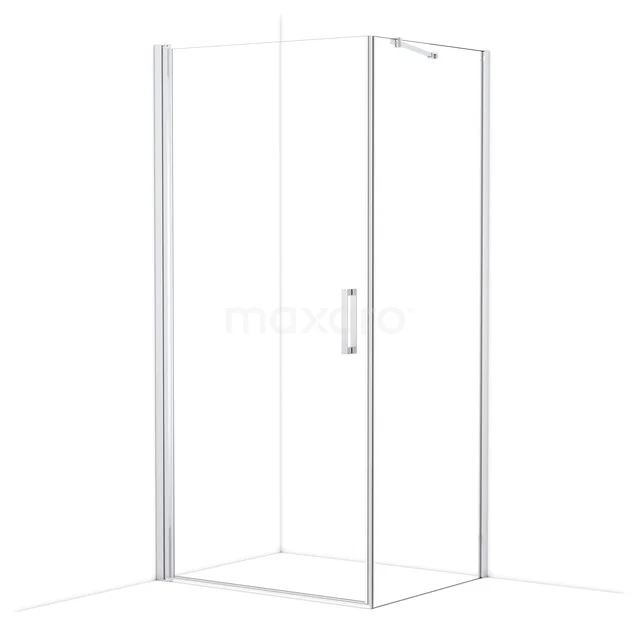 Diamond Douchecabine | 100x80 cm Chroom Helder glas Draaideur Rechthoek CDA11008210CN