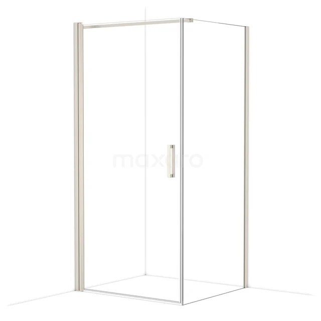 Diamond Shower enclosure | 100x90 cm Stainless steel Clear glass Pivot door Rectangle CDA11009110BR