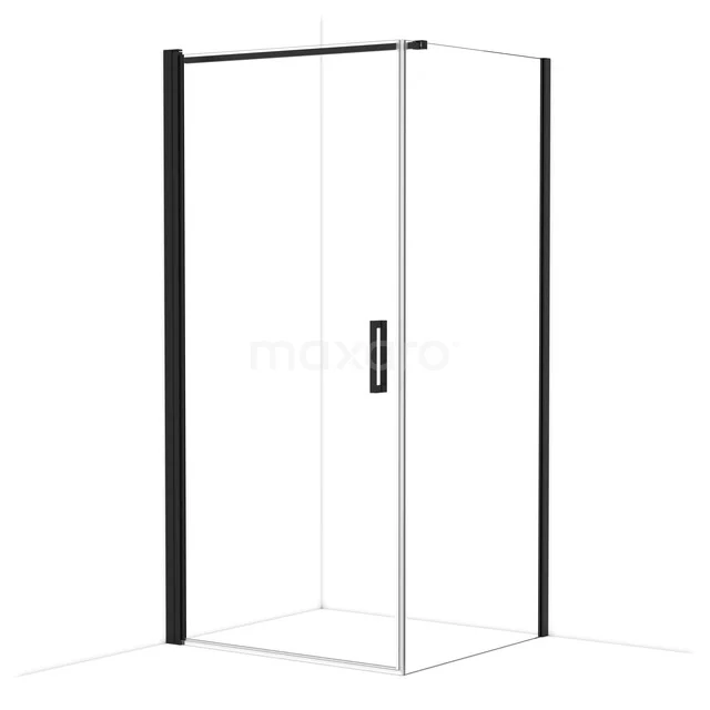 Diamond Douchecabine | 100x90 cm Mat zwart Helder glas Draaideur Rechthoek CDA11009110MBN