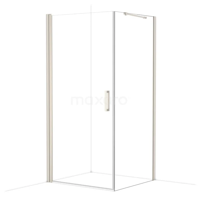 Diamond Shower enclosure | 100x90 cm Stainless steel Clear glass Pivot door Rectangle CDA11009210BR