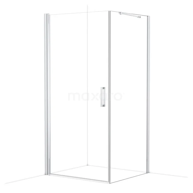 Diamond Shower cabin | 100x90 cm Chrome Clear glass Pivot door Rectangle CDA11009210CN
