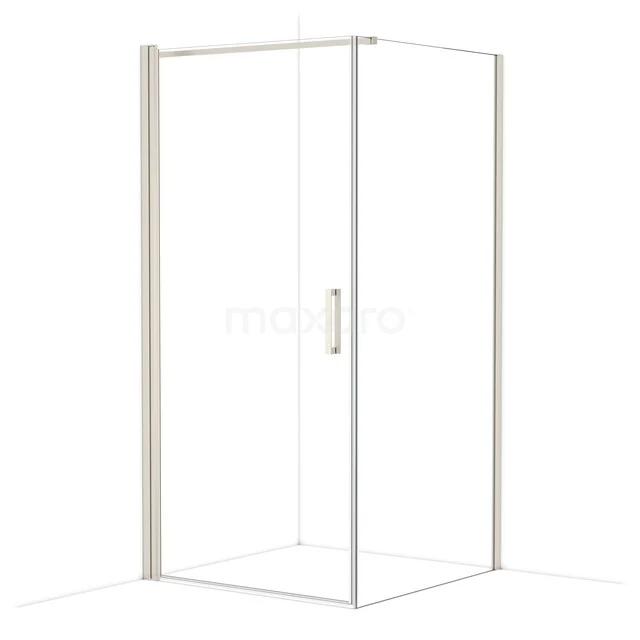 Diamond Shower enclosure | 100x100 cm Stainless steel Clear glass Pivot door Square CDA11010110BR