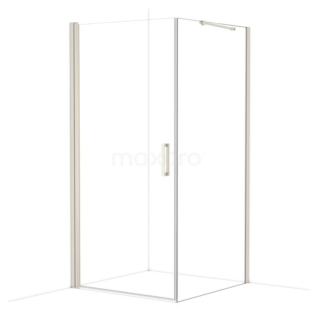 Diamond Shower cabin | 100x100 cm Stainless steel Clear glass Pivot door Square CDA11010210BR
