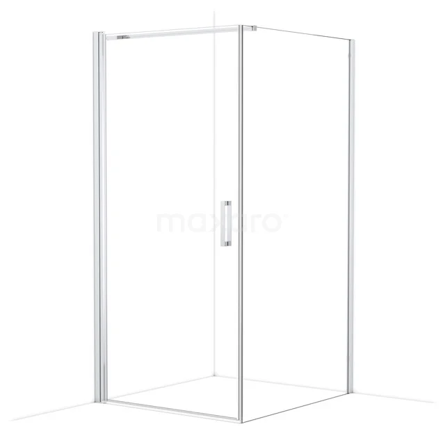Diamond Shower cabin | 110x100 cm Chrome Clear glass Pivot door Rectangle CDA11011110CN