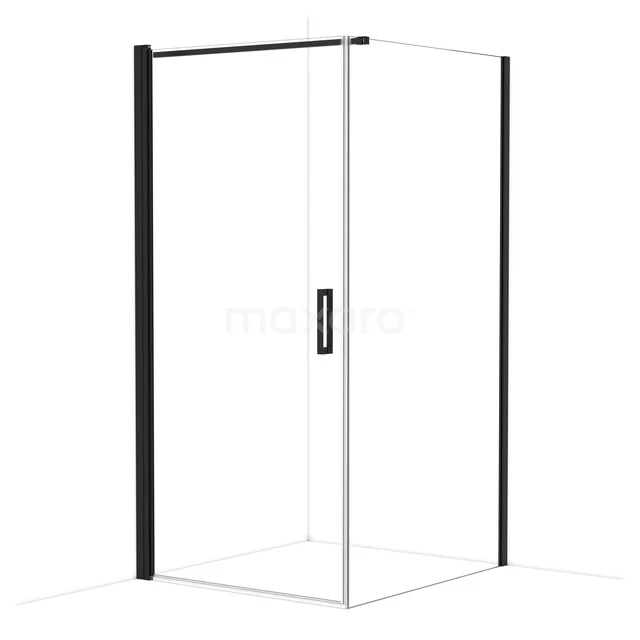 Diamond Douchecabine | 110x100 cm Mat zwart Helder glas Draaideur Rechthoek CDA11011110MBN
