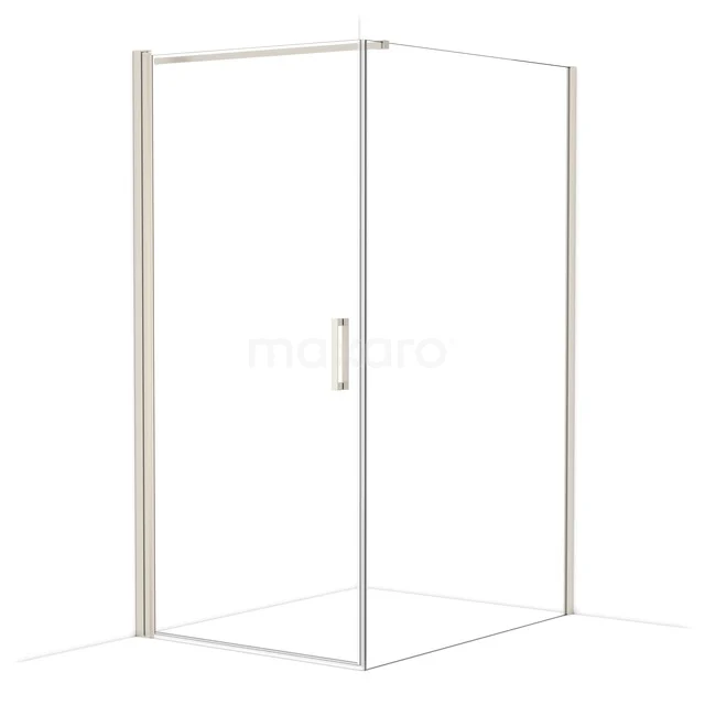 Diamond Shower enclosure | 130x100 cm Stainless steel Clear glass Pivot door Rectangle CDA11013110BR