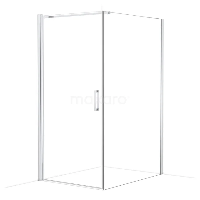 Diamond Shower cabin | 130x100 cm Chrome Clear glass Pivot door Rectangle CDA11013110CN