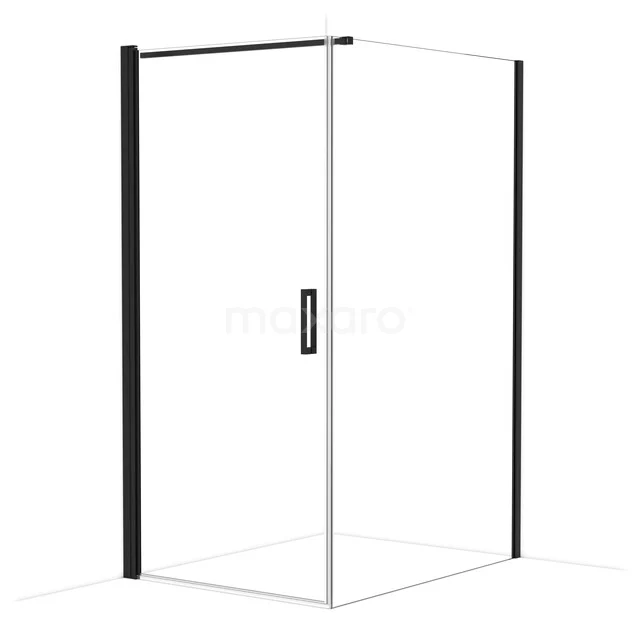 Diamond Duschkabine | 130x100 cm Matt Schwarz Drehtür Rechteck CDA11013110MBN