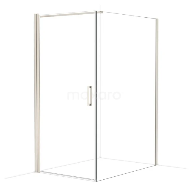 Diamond Shower enclosure | 140x100 cm Stainless steel Clear glass Pivot door Rectangle CDA11014110BR
