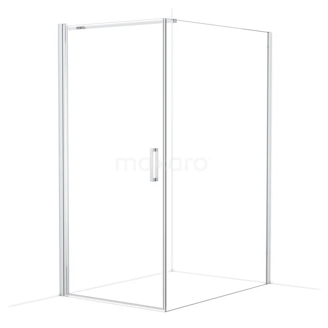 Diamond Douchecabine | 140x100 cm Chroom Helder glas Draaideur Rechthoek CDA11014110CN