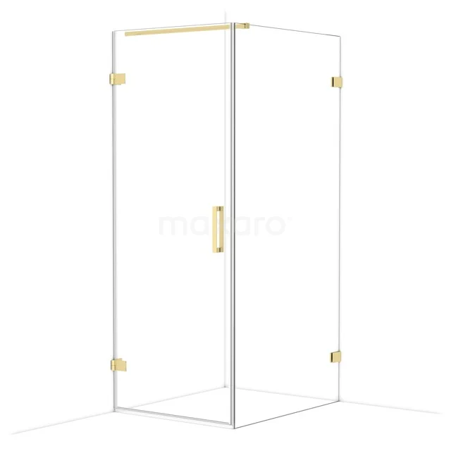 Diamond Douchecabine | 100x80 cm Lichtgoud Helder glas Draaideur Rechthoek CDA210810120LG Diamond Douchecabine | 100x80 cm Lichtgoud Helder glas Draaideur Rechthoek CDA210810120LG