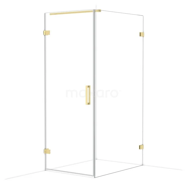Diamond Douchecabine | 110x80 cm Lichtgoud Helder glas Draaideur Rechthoek CDA210811120LG Diamond Douchecabine | 110x80 cm Lichtgoud Helder glas Draaideur Rechthoek CDA210811120LG
