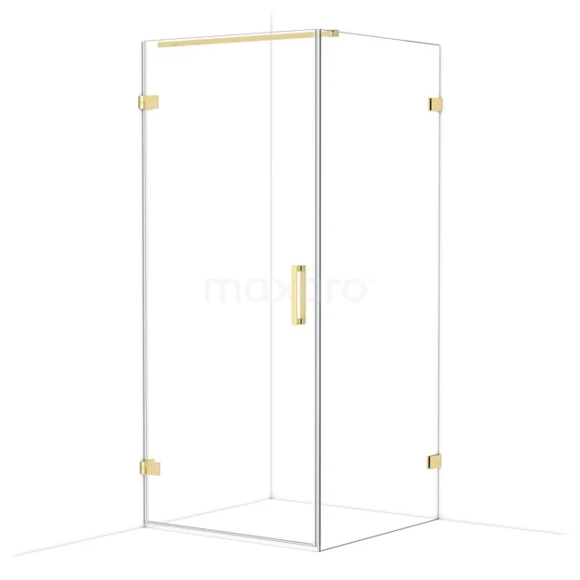 Diamond Shower enclosure | 90x90 cm Light gold Clear glass Pivot door Square CDA210909120LG Diamond Shower enclosure | 90x90 cm Light gold Clear glass Pivot door Square CDA210909120LG