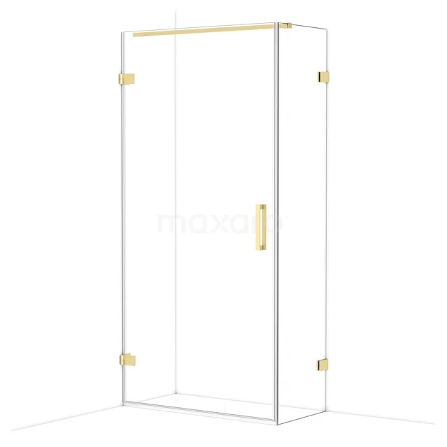 Diamond Shower enclosure | 100x50 cm Light gold Clear glass Pivot door Rectangle CDA211005120LG Diamond Shower enclosure | 100x50 cm Light gold Clear glass Pivot door Rectangle CDA211005120LG