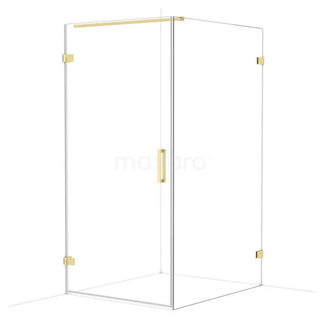 Diamond Shower cabin | 120x100 cm Light gold Clear glass Pivot door Rectangle CDA211012120LG