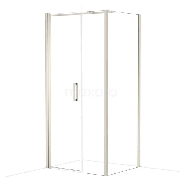 Diamond Douchecabine | 100x80 cm Rvs Helder glas Draaideur Rechthoek CDC106084310BR
