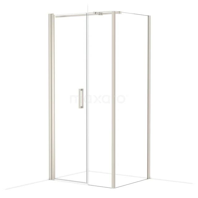 Diamond Shower cabin | 100x80 cm Stainless steel Clear glass Pivot door Rectangle CDC106084310BR