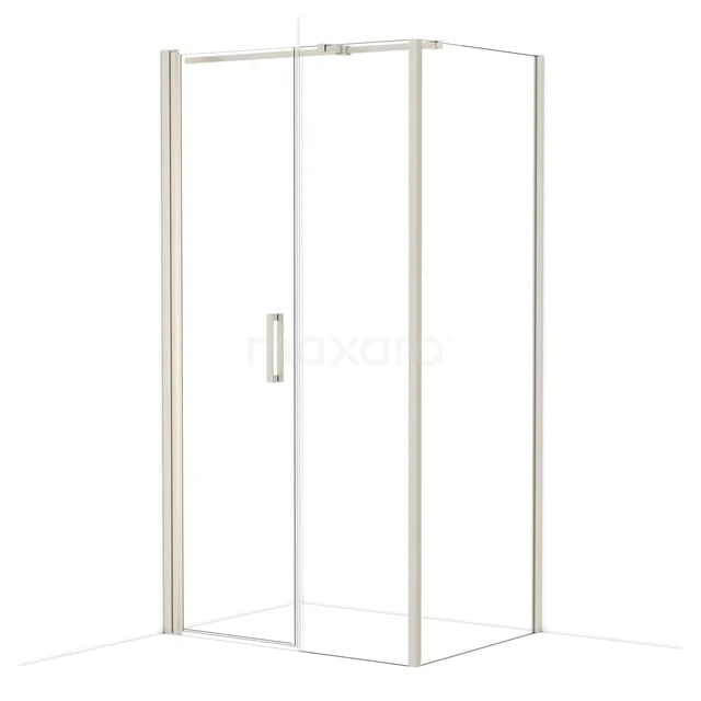 Diamond Douchecabine | 110x80 cm Rvs Helder glas Draaideur Rechthoek CDC106085310BR