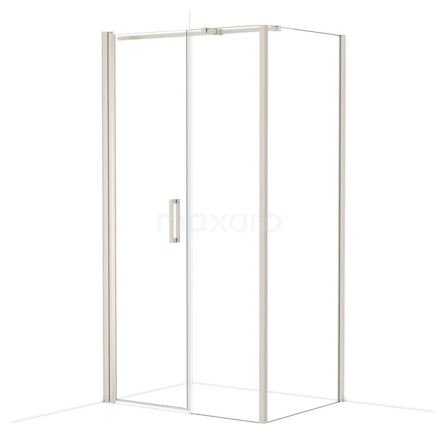 Diamond Shower enclosure | 110x80 cm Stainless steel Clear glass Pivot door Rectangle CDC106085310BR